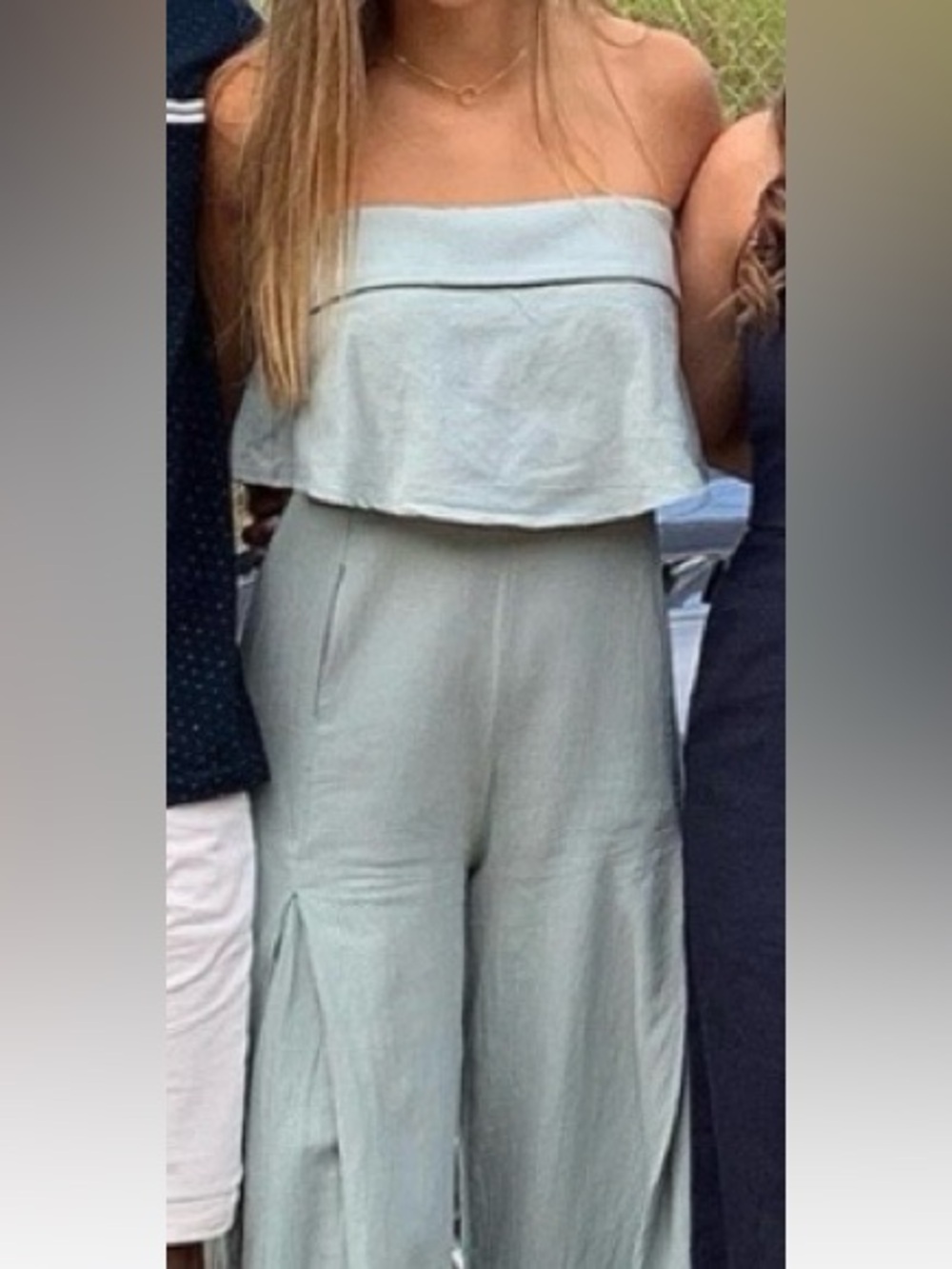 Selfie Leslie Light Sage Wide-Leg Jumpsuit